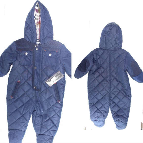 Rothschild Kids Barn Quilted Pram in Navy 6-9 Mos. - Picture 2 of 8